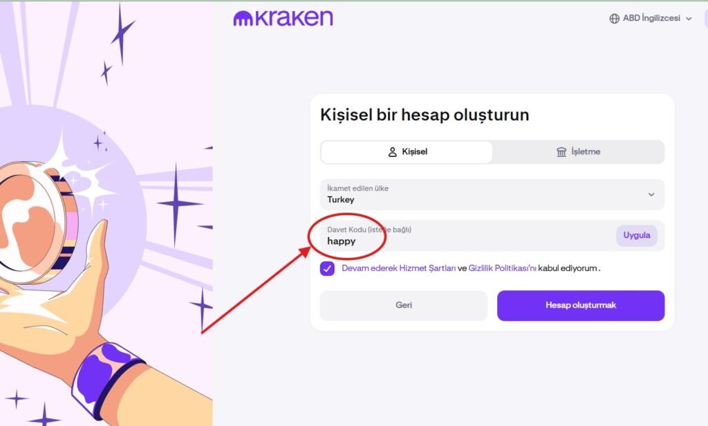 Kraken Referans Kodu "happy" Nasıl Kullanılır?
