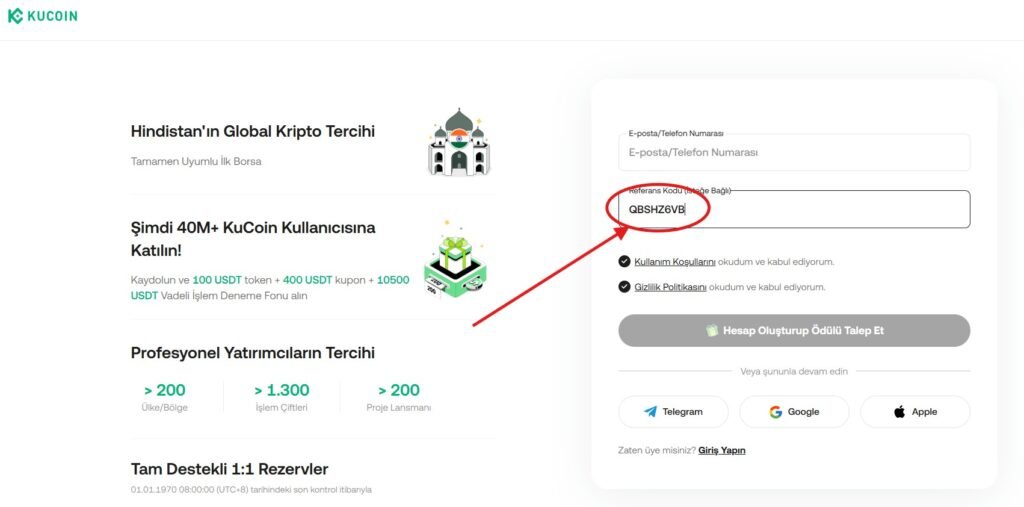 KuCoin Referans Kodu "QBSHZ6VB" Nasıl Kullanılır?
